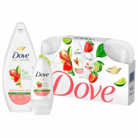 Подарочный набор DOVE "Клубника и лайм" Крем-гель для душа 250 мл + антиперспирант шариковый 50 мл