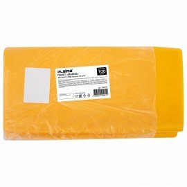 Пакет "майка" КОМПЛЕКТ 100 штук, 38+20х70, ПНД желтый, 25 мкм, LAIMA, 700791