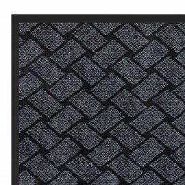 Коврик придверный 60х90см СЕРЫЙ влаго-грязезащитный, 450гр/м2, плетение, PRIMILA KRAF, 701050