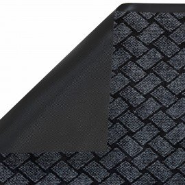 Коврик придверный 60х90см СЕРЫЙ влаго-грязезащитный, 450гр/м2, плетение, PRIMILA KRAF, 701050