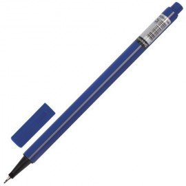 Ручка капиллярная (линер) BRAUBERG "Aero", СИНЯЯ, ВЫГОДНЫЙ КОМПЛЕКТ 12 штук, трехгранная, 880465