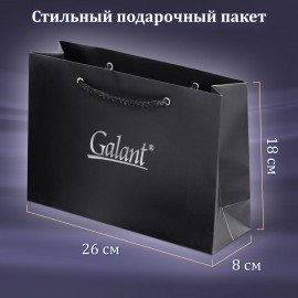 Ручка шариковая GALANT "Black", корпус черный, ежедневник недатированный А5 черный, пакет, 880904