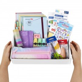Набор канцелярии подарочный BRAUBERG "PASTEL", 18 наименований, 63 предмета, 880952