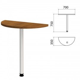 Стол приставной полукруг "Этюд", 700х350х750 мм, орех (КОМПЛЕКТ)
