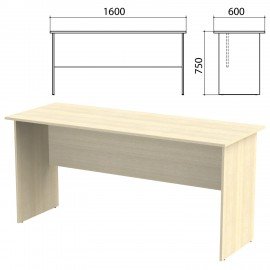 Стол письменный "Канц", 1600х600х750 мм, цвет дуб молочный (КОМПЛЕКТ)