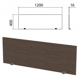 Экран-перегородка "Канц" 1200х16х400 мм, цвет венге (КОМПЛЕКТ С ФУРНИТУРОЙ)