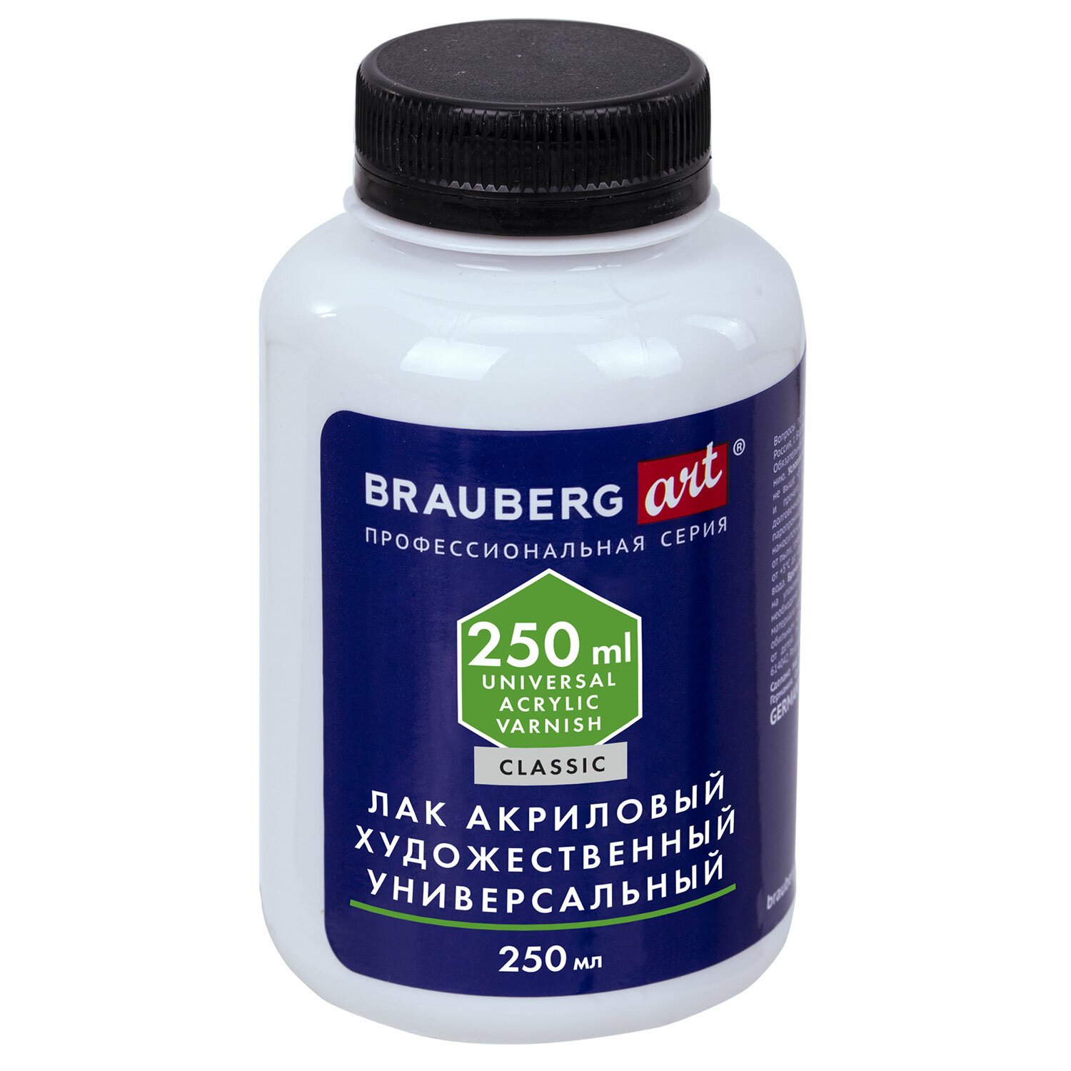 Лак акриловый художественный универсальный, в бутылке, 250 мл, BRAUBERG ART  CLASSIC, 192351