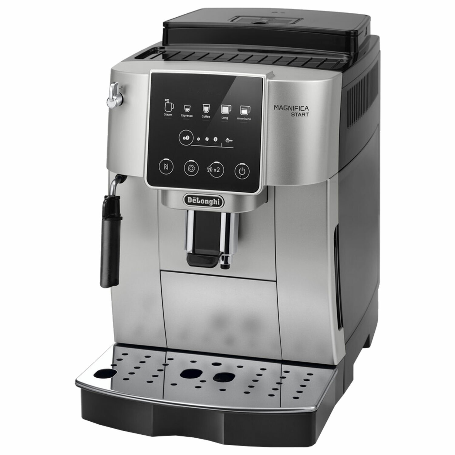 Кофемашина DELONGHI Magnifica Start ECAM220.30.SB, 1450 Вт, объем 1,8 л,  ручной капучинатор, серебристо-черная