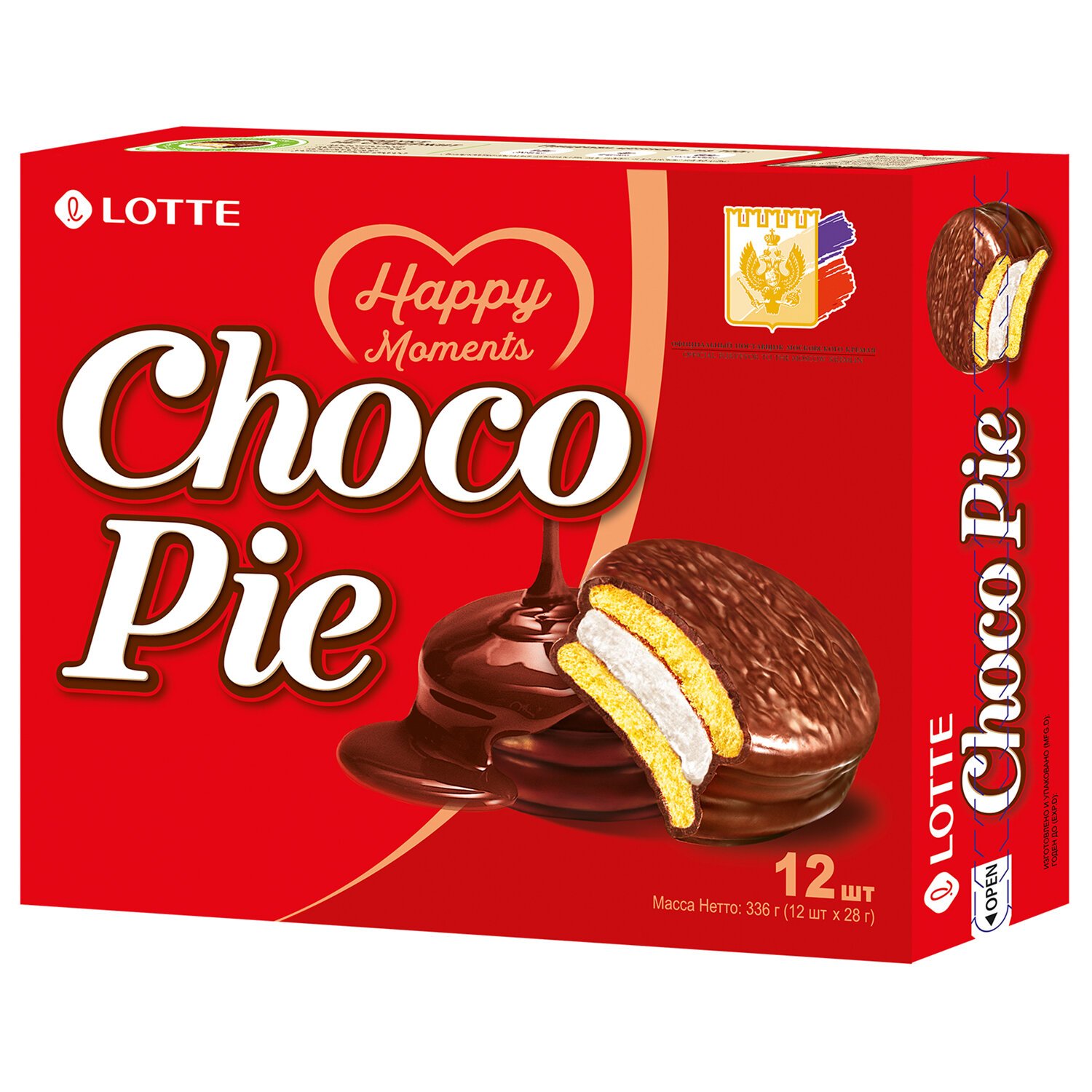 Lotte Choco Pie печенье прослоенное глазированное, 336 г